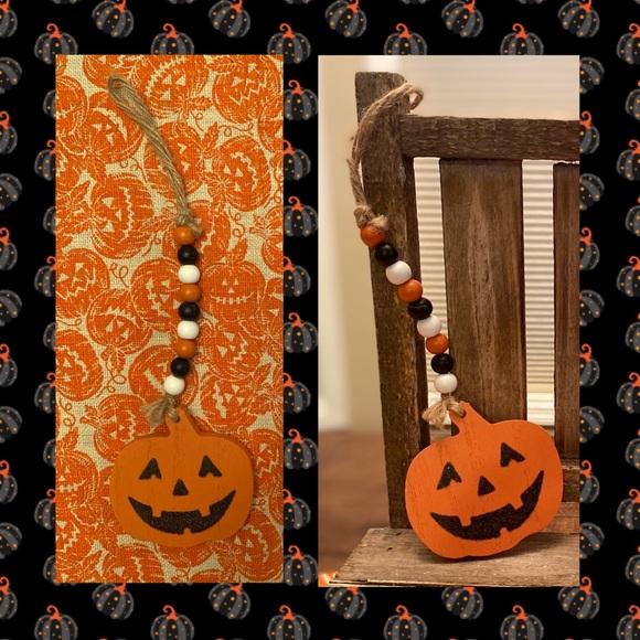 Halloween Jack O Lantern Towels, Jack O Lantern Tier Tray Decor & Wall Decor - Picture 15 of 16